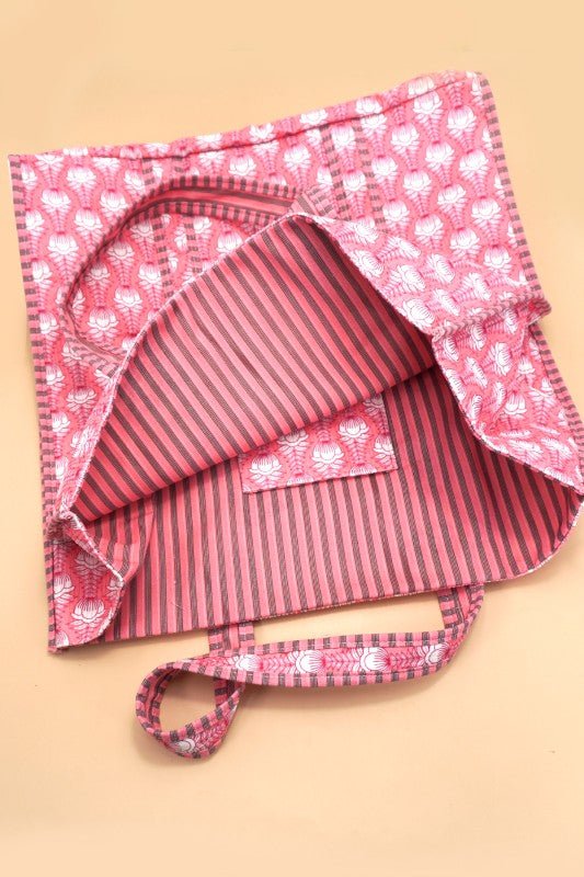 Organic Reversible Quilted Tote Bag - LECCE