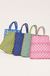 Organic Reversible Quilted Tote Bag on soft-white background