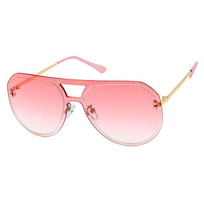 Rimless One-Pieced Lens Sunglasses