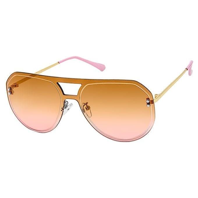 Rimless One-Pieced Lens Sunglasses