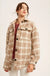 Over Sized Plaid Soft Sherling Shacket - LECCE