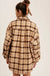 Over Sized Plaid Soft Sherling Shacket - LECCE