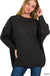 Oversized Round Neck Raw Seam Melange Sweater - LECCE