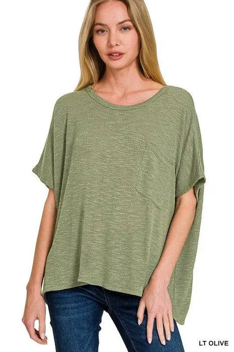 Oversized Top With Pocket - LECCE
