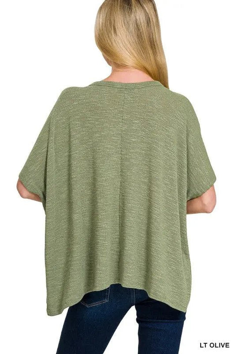 Oversized Top With Pocket - LECCE