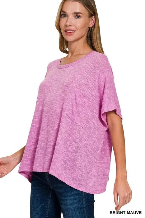 Oversized Top With Pocket - LECCE