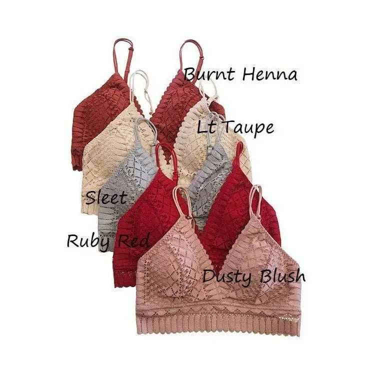 Padded Lace Longline Silhouette Bralette - LECCE