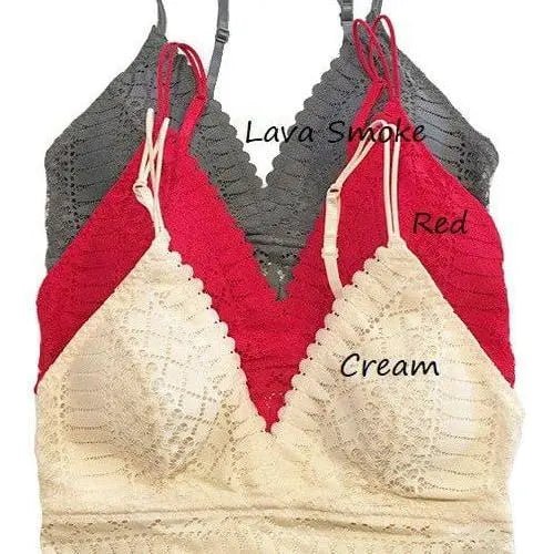 Padded Lace Longline Silhouette Bralette - LECCE