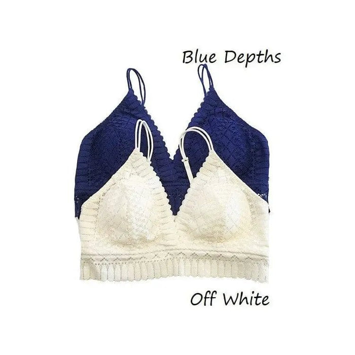 Padded Lace Longline Silhouette Bralette - LECCE