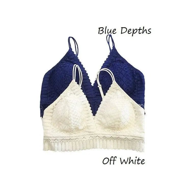 Padded Lace Longline Silhouette Bralette - LECCE