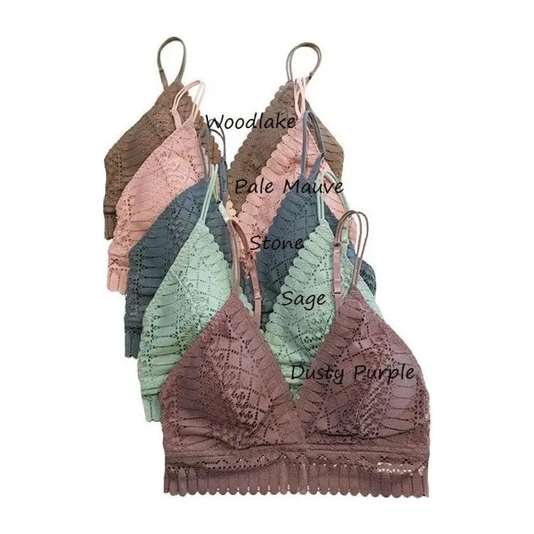 Padded Lace Longline Silhouette Bralette - LECCE