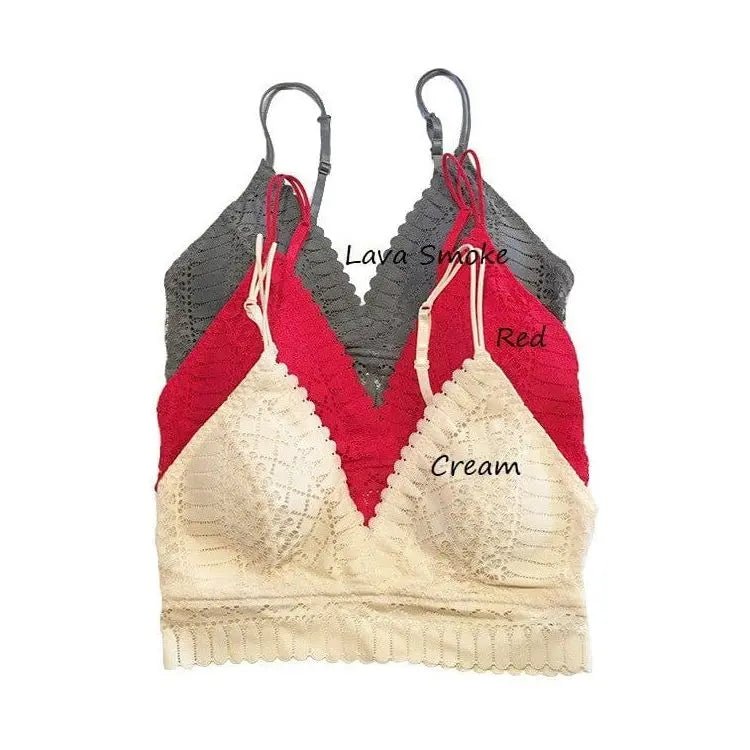 Padded Lace Longline Silhouette Bralette - LECCE