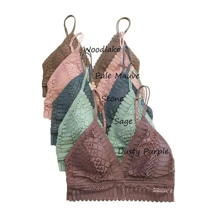 Padded Lace Longline Silhouette Bralette - LECCE