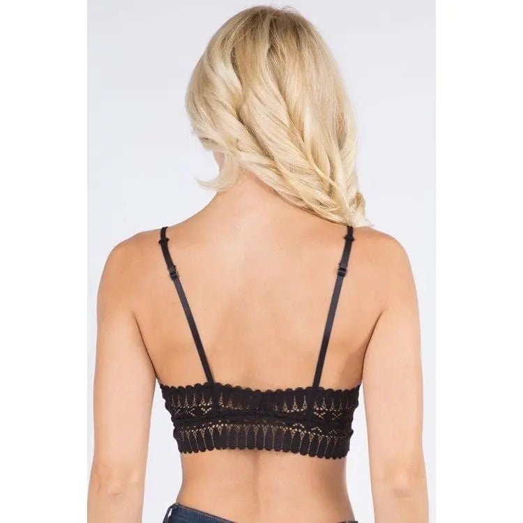Padded Lace Longline Silhouette Bralette - LECCE
