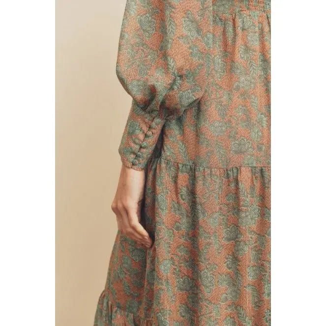 Paisley Floral Tiered Dress - LECCE