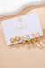 Pearl Heart & Rhinestone Huggie Hoop Trio Earring - LECCE