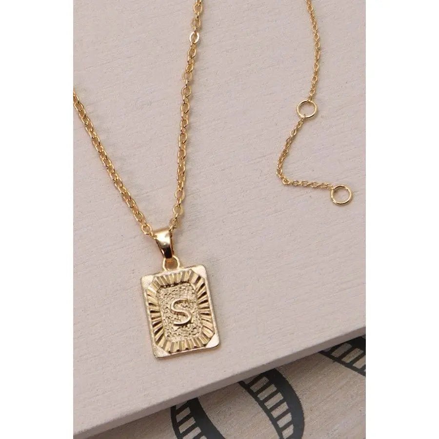 Petite Delicate Initial Pendant Necklace - LECCE