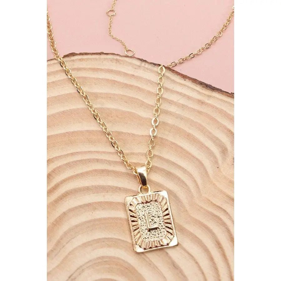 Petite Delicate Initial Pendant Necklace - LECCE