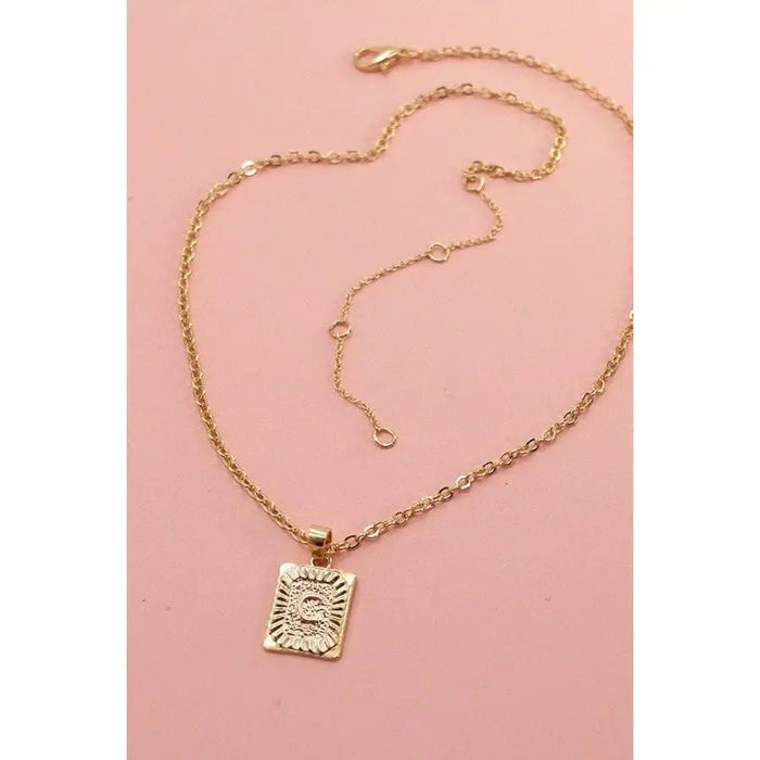 Petite Delicate Initial Pendant Necklace - LECCE