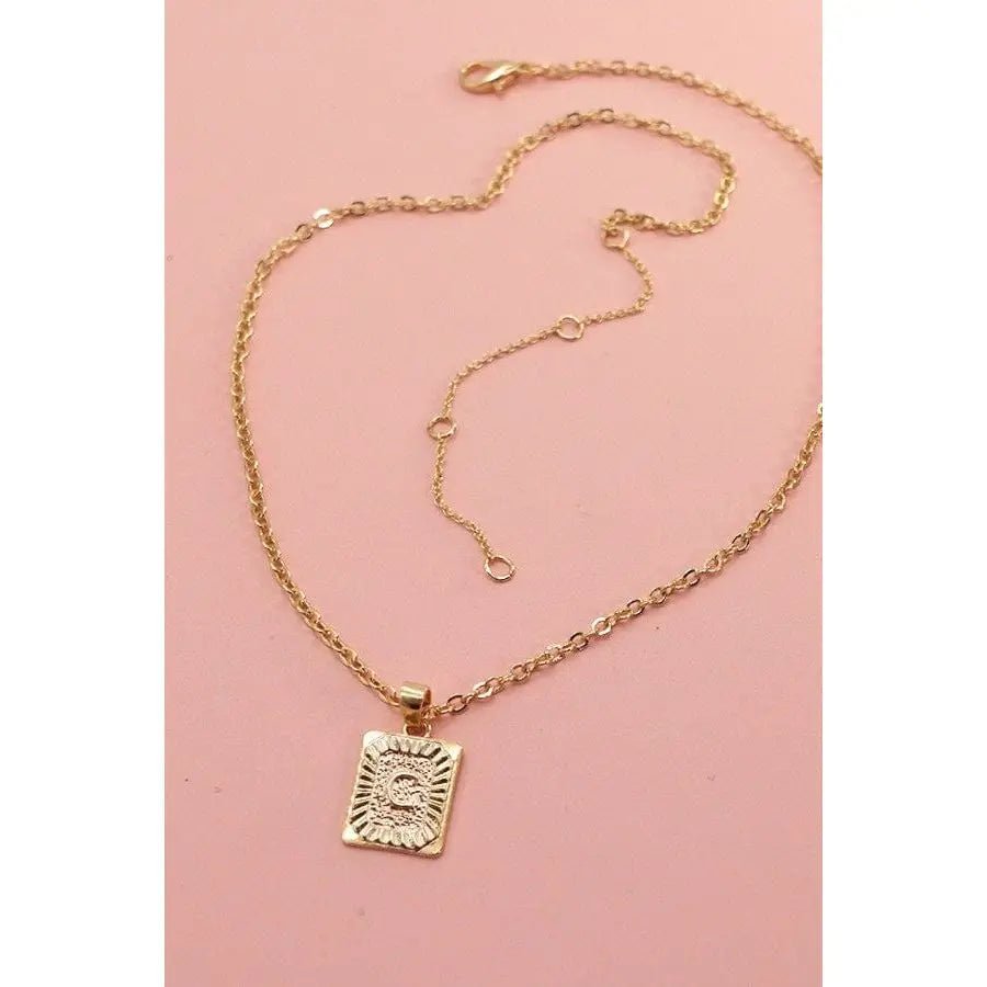 Petite Delicate Initial Pendant Necklace - LECCE
