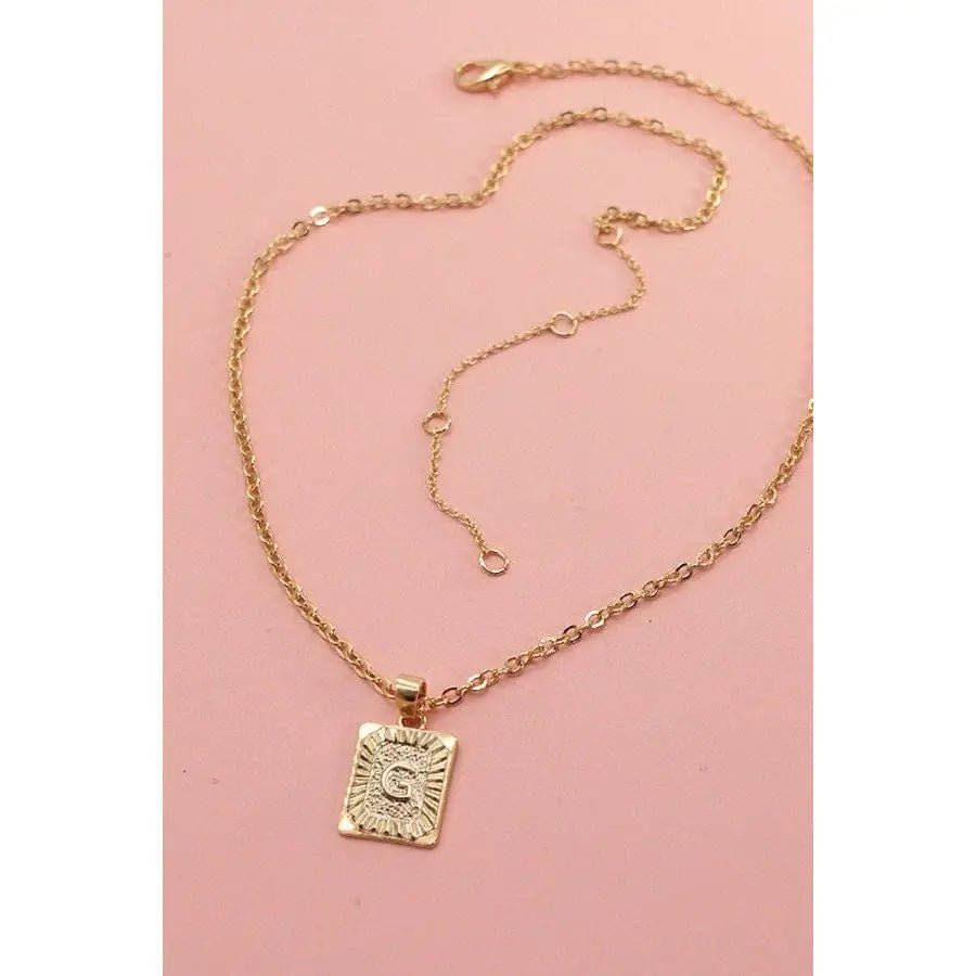 Petite Delicate Initial Pendant Necklace - LECCE