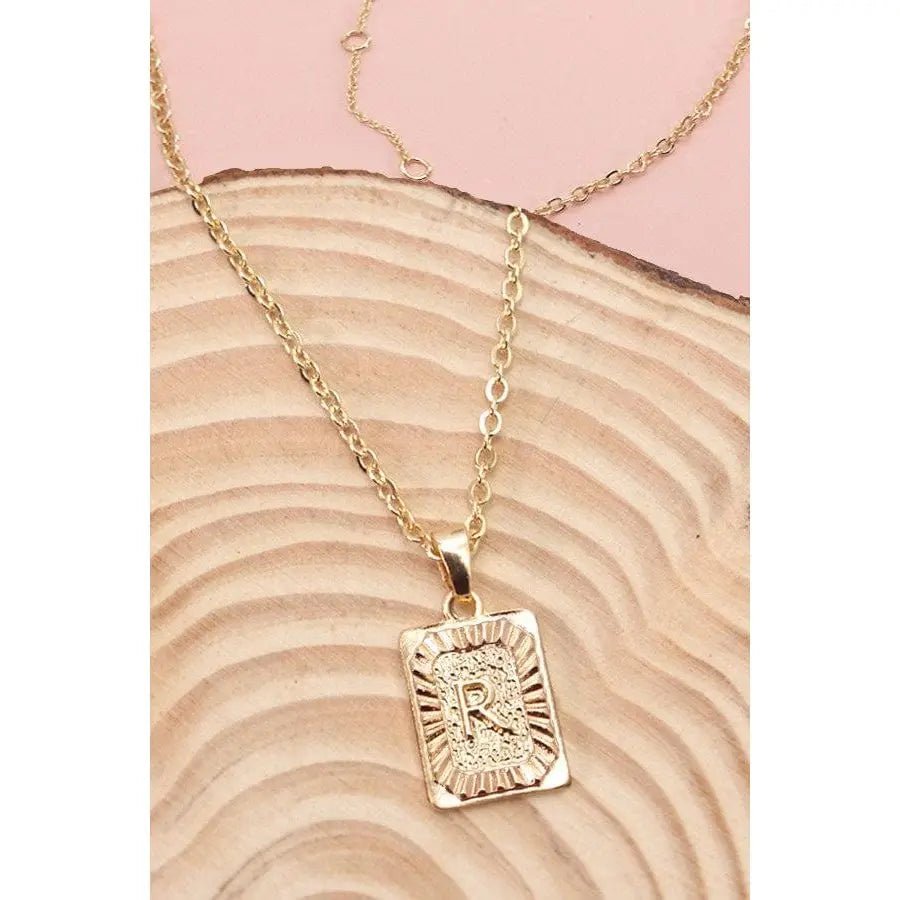 Petite Delicate Initial Pendant Necklace - LECCE