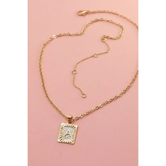 Petite Delicate Initial Pendant Necklace - LECCE