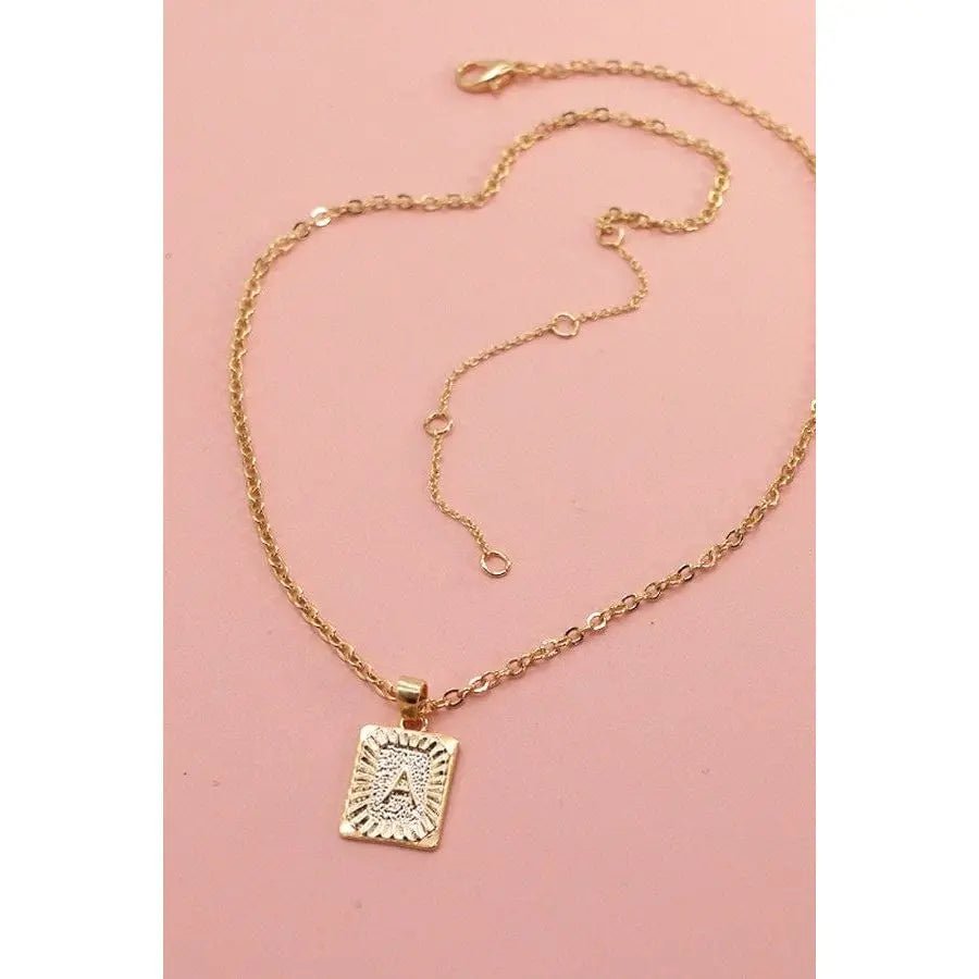 Petite Delicate Initial Pendant Necklace - LECCE