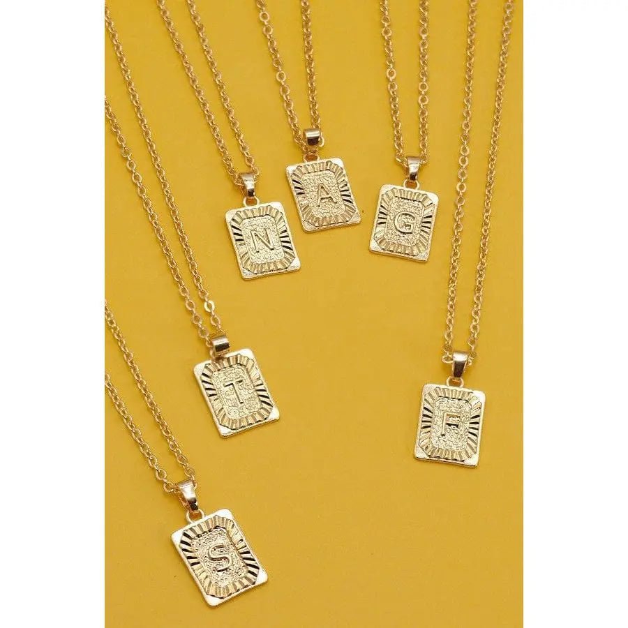 Petite Delicate Initial Pendant Necklace - LECCE