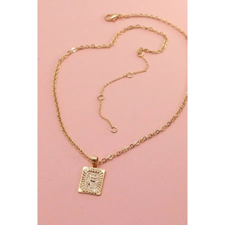Petite Delicate Initial Pendant Necklace - LECCE