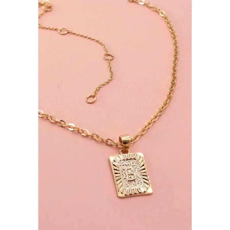 Petite Delicate Initial Pendant Necklace - LECCE