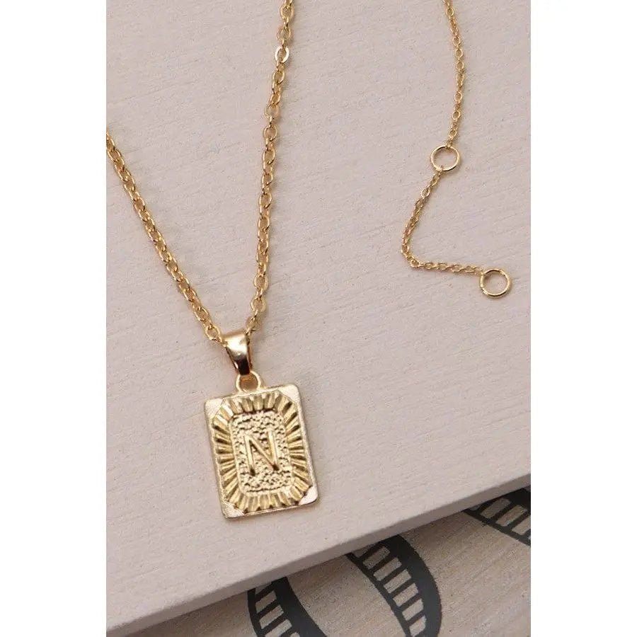 Petite Delicate Initial Pendant Necklace - LECCE