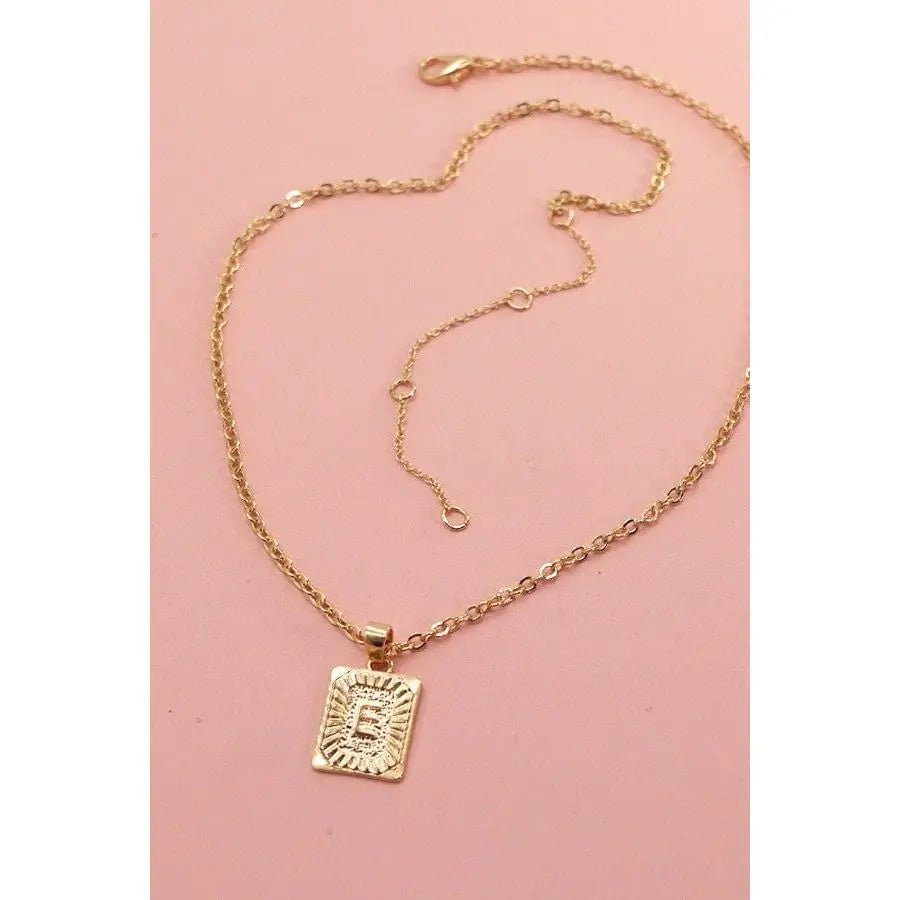Petite Delicate Initial Pendant Necklace - LECCE