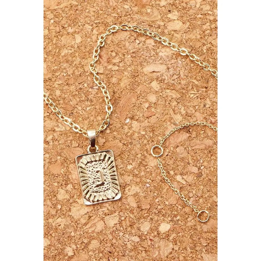 Petite Delicate Initial Pendant Necklace - LECCE