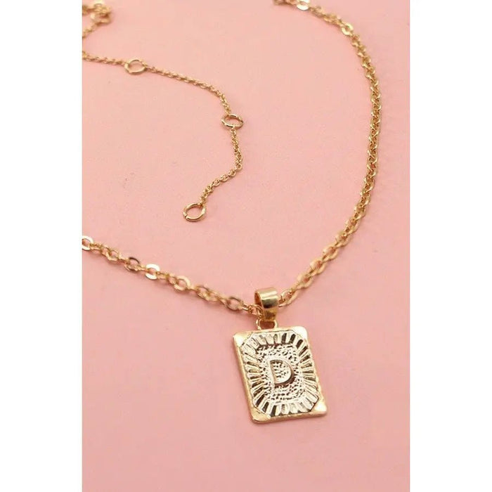 Petite Delicate Initial Pendant Necklace - LECCE