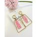Pink Acrylic Madisons Earrings - LECCE