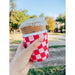 Pink and Red Checkered Iced Coffee Sleeve/Koozie - 16oz - LECCE