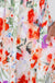 Pink Floral Double Ruffle Sleeve V Neck Mini Dress - LECCE