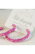 Pink Glitter Hoops Earrings - LECCE