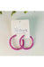 Pink Glitter Hoops Earrings - LECCE