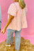 Pink Plaid Lace Bow Knot Blouse - LECCE