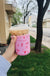 Pink Southwest Iced Coffee Sleeve/Koozie - 16oz - LECCE