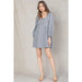 Plaid Babydoll Dress With Smocking Back Detail - LECCE