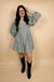 Plaid Babydoll Dress With Smocking Back Detail - LECCE