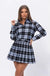 Plaid Loose Shirts and Pleated Skirt Set - LECCE