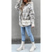 Plaid Shacket Jacket Coat With Detachable Hood - LECCE