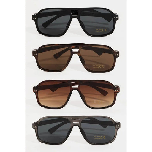 Plastic Aviator Frame Sunglasses - LECCE
