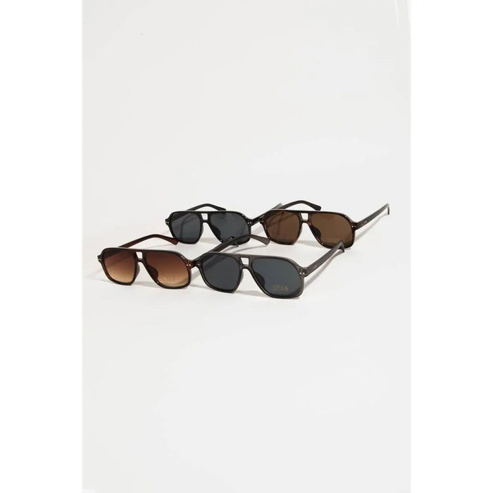 Plastic Aviator Frame Sunglasses - LECCE