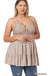 Plus Crochet Lace Ruffle Cami Dress - LECCE
