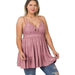 Plus Crochet Lace Ruffle Cami Dress - LECCE